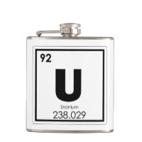 Élément chimique de l'uranium, symbole formule chi