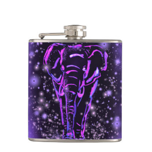 Flasques Eléphants Marcher À Starry Flask De Nuit Cadeau