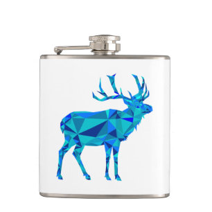 Flasques Elk géométrique bleu