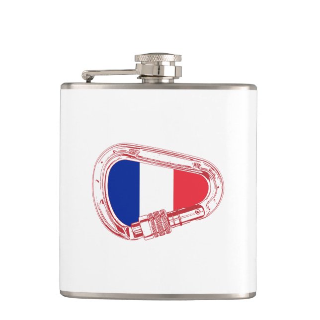 Flasques Escalade Drapeau France Carabiner (Devant)