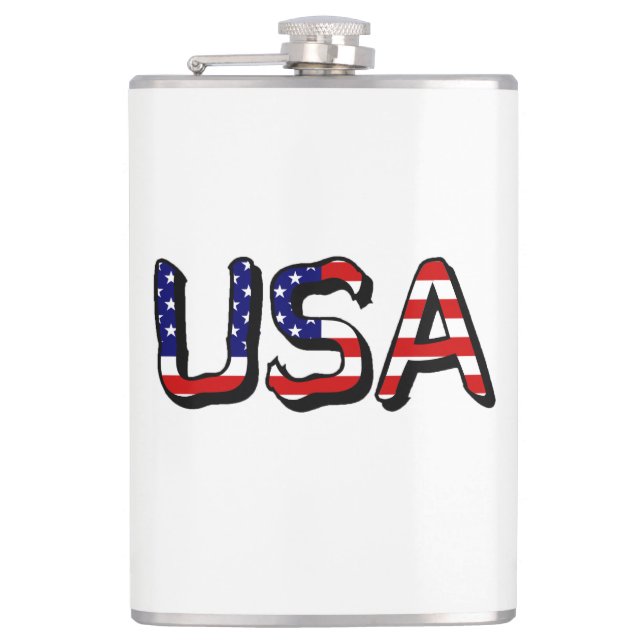 Flasques États-Unis superposés au drapeau américain Vinyl W (Devant)