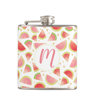 Flasques Eté Watermelon Slices & Gold Heart Motif