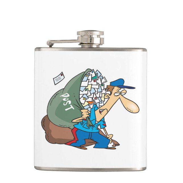 Flasques Facteur portant un grand sac (Devant)