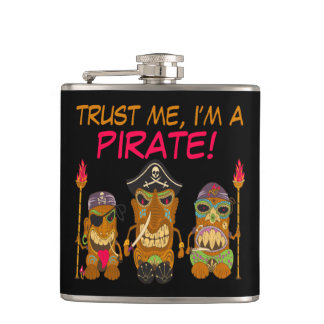 Flasques Fais-moi confiance, je suis un pirate, drôles de p