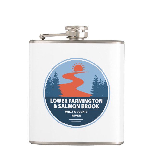 Flasques Farmington & Saumon Brook Wild & Pittoresque River (Devant)