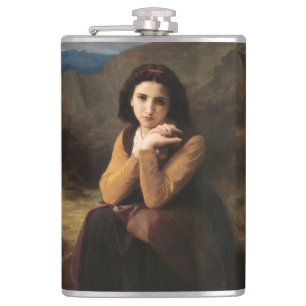 Flasques Femme Mignonne de Jeune Femme par Bouguereau