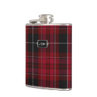 Fierté monogramme de galles Tartan Plaid Flask