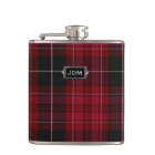 Fierté monogramme de galles Tartan Plaid Flask