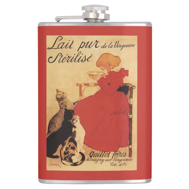 Flasques Fille de lait de Vingeanne avec des chats (Devant)