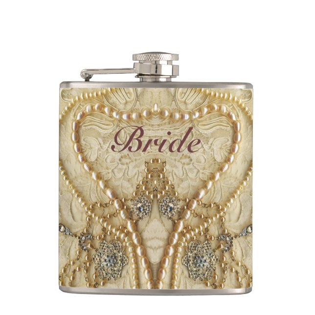 Flasques Fille Dentelle Purls Et Bling Brides Flack (Devant)