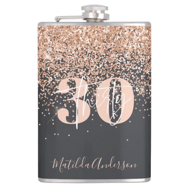 Flasques Fille parties scintillant scintillante moderne 30e (Devant)