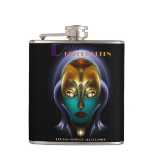 Flasques Fiole Daria Cyborg Queen 6oz enveloppée de vinyle