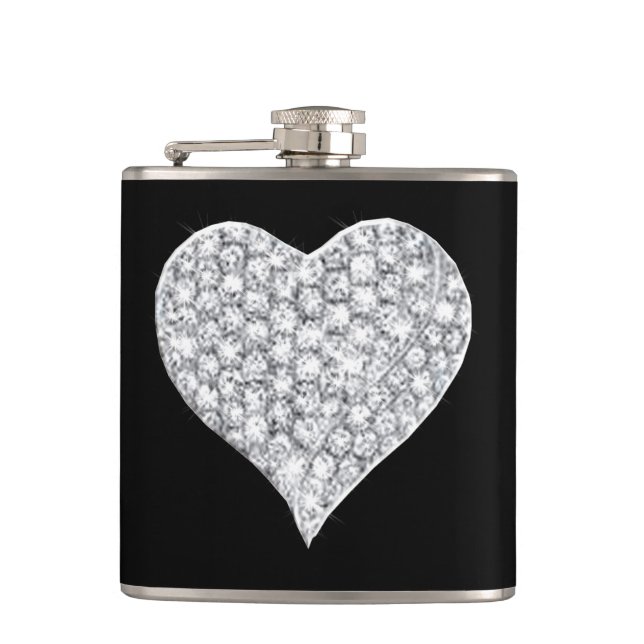 Flasques Fiole de coeur diamant (Devant)