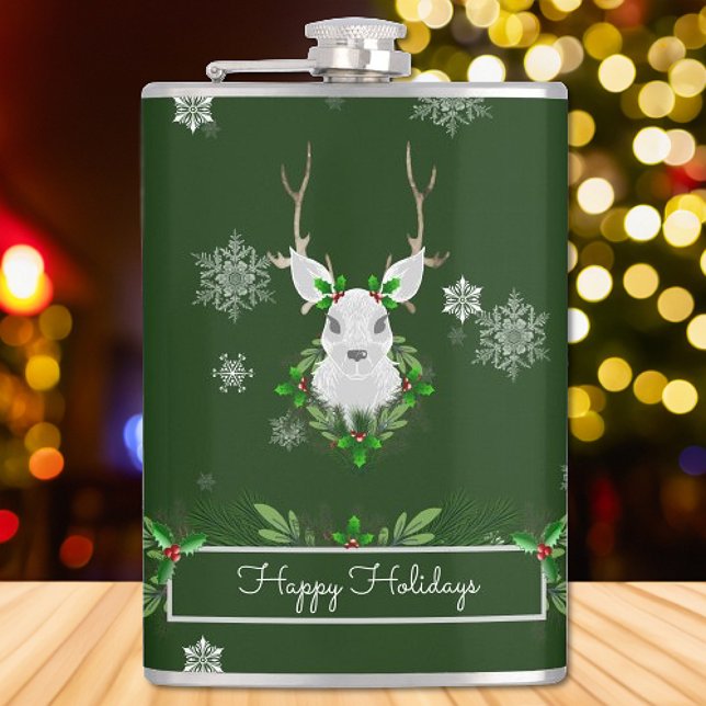 Flasques Fiole de renne vert (Green Reindeer Flask)