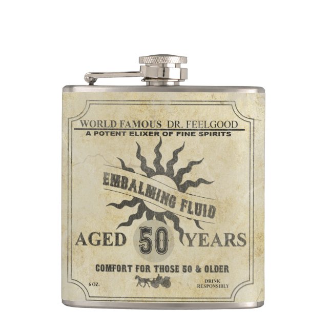 Flasques Fiole d'Humour Vintage 50e anniversaire (Devant)