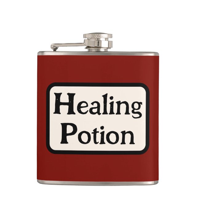 Flasques Fiole en Vinyle avec Potion de Guérison (Devant)