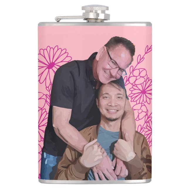 Flasques Fiole enveloppée de vinyle (Devant)