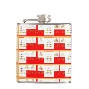 Flasques Fiole enveloppée de vinyle dans le cache de Noël