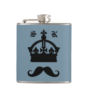 Flasques Fiole monogramme personnalisée King of Mustaches