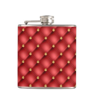 Flasques Fiole tourbée Diamant Rouge Or