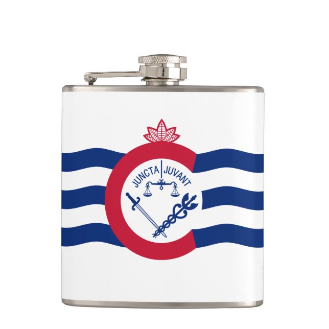 Flasques Flag of Cincinnati, Ohio Hip Flask (Devant)