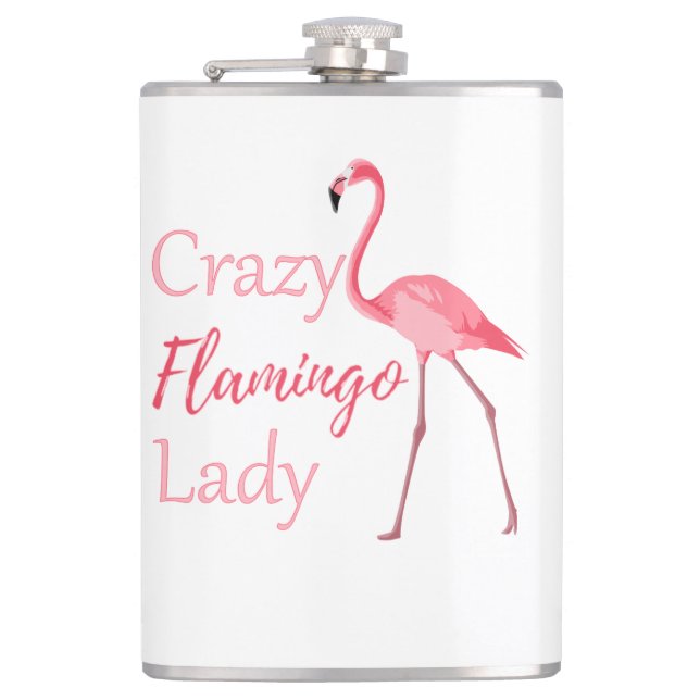 Flasques Flamant rose folle Lady Funny Flamant rose (Devant)