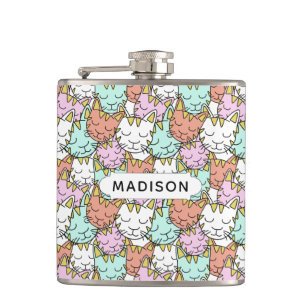 Flasques Flashs de nom personnalisé Motif de Sleepy Cats