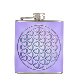 Flasques Fleur de vie / Blume des Lebens - timbre violet