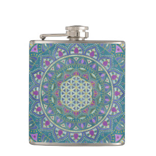 Flasques Fleur De Vie - Mandala India Style 1