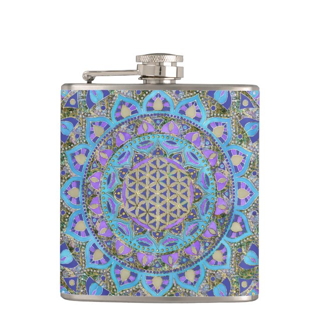 Flasques Fleur De Vie - Mandala India Style 2 (Devant)