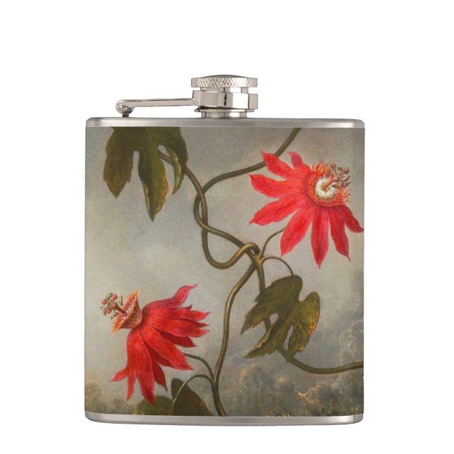 Flasques Fleurs de passion avec tête de colibris (Devant)