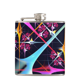 Flasques Floral rose moderne Art Abstrait Couleur Motif #01