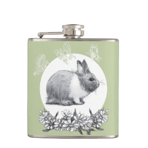 Flasques Fluffez le lapin. Dessin au crayon.