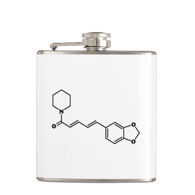 Flasques Formule chimique moléculaire de poivre noir Piperi (Devant)