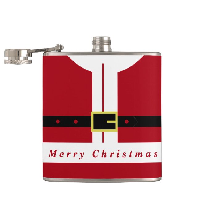 Flasques Fou Noël Père Noël Flask (Ouvert)