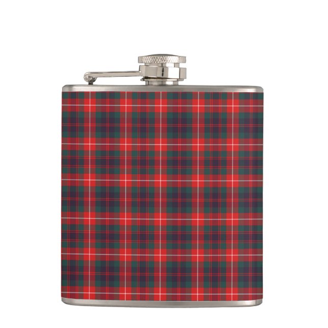 Flasques Fraser Clan Bright Rouge et bleu marine Tartan mod (Devant)