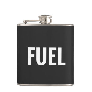 Flasques Funny Fuel noir blanc minimaliste cool