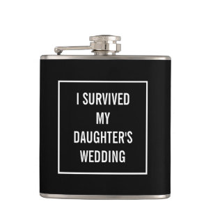 Flasques Funny Survived Mariage de la fille Noir et Blanc