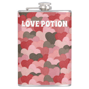 Flasques Funny Valentines papier jour Coeurs Love Potion