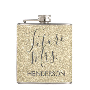 Flasques Futur Mme Gold Bachelorette Sparkle Parties scinti