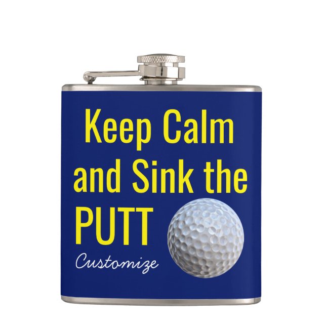 Flasques Gardez Le Calme Et Écoulez La Fiole Enveloppée De  (Devant)