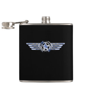 Flasques Général Air Pilot Chrome Comme Star Wings Black