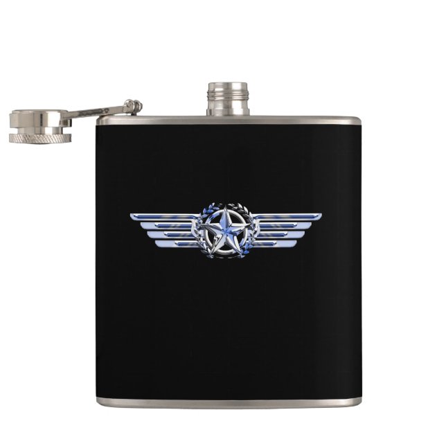 Flasques Général Air Pilot Chrome Comme Star Wings Black (Ouvert)