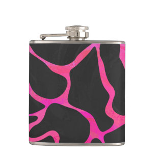Flasques Girafe Imprimé Rose Fushia et Noir
