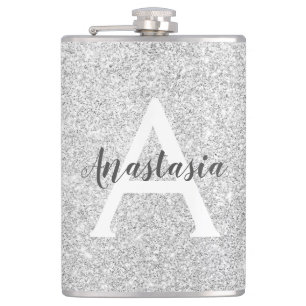 Flasques Girl Glam Silver Parties scintillant Sparkings Nom