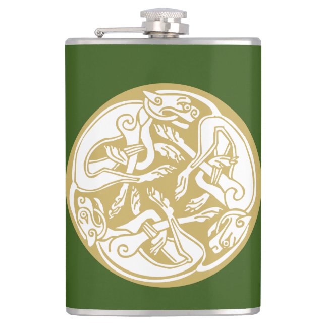 Flasques Gold Celtic Chien Trio (Devant)