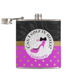 Flasques Golf à thème fille rose et noir