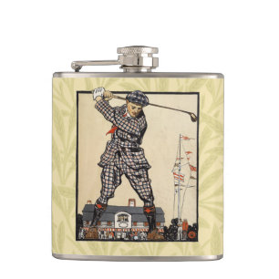 Flasques Golf Golfer Vintage Golf antique