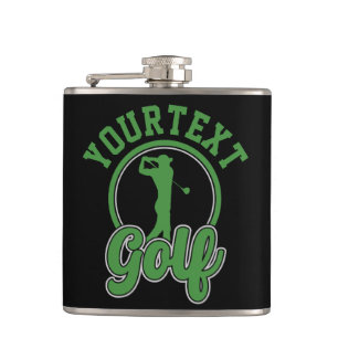 Flasques Golf personnalisé AJOUTER NOM Retro Pro Golfeur Sw