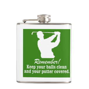 Flasques Golfeur jouant au golf d'humour de putter de